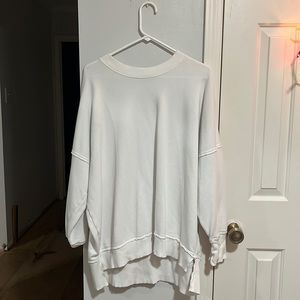 White Oversized Aerie Crewneck